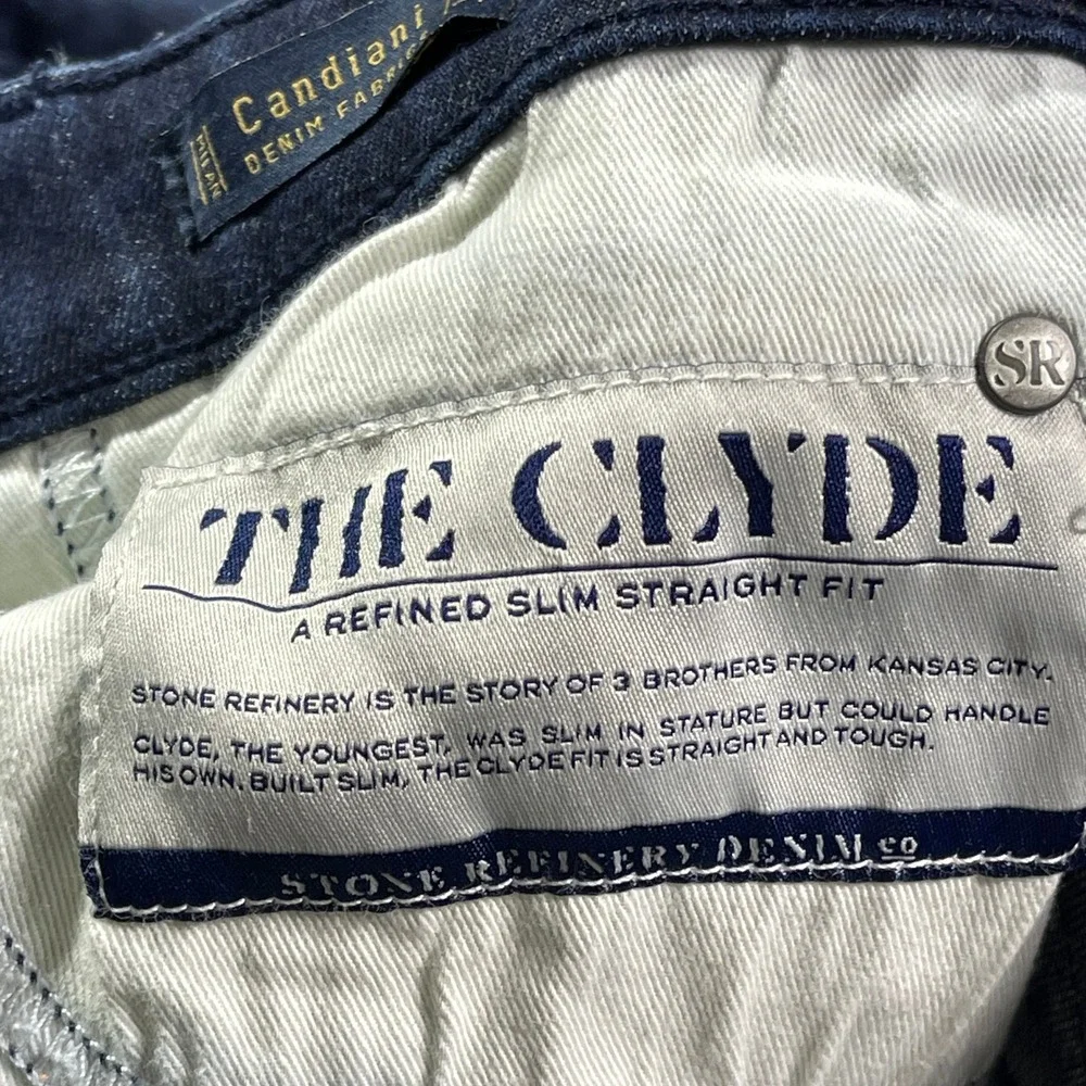 STONE Refinery The Otis Men's Slim Straight Dark Wash‎ Jeans 31x34 Pants
